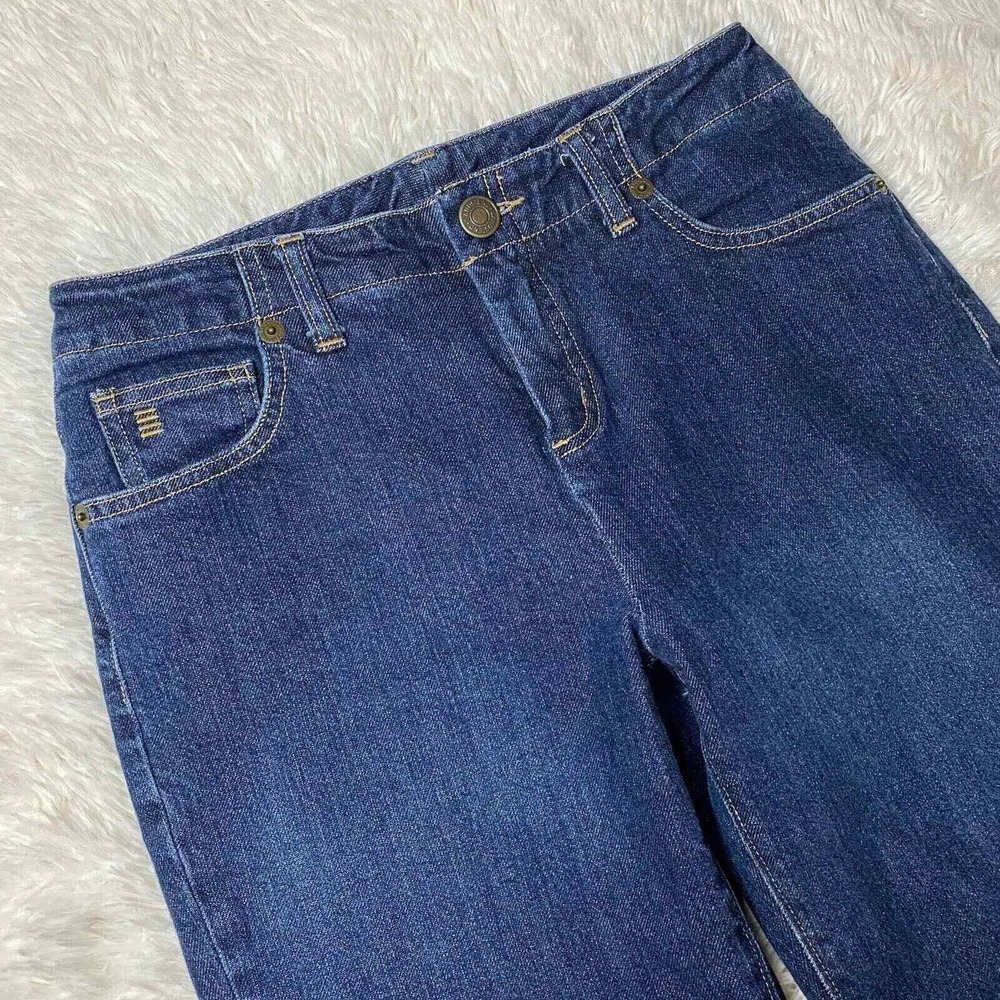 Lands End Straight Leg Mom Jeans Womens 4 Petite‎ Dark Wash High Waist Vintage - Picture 3 of 6